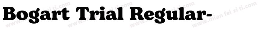 Bogart Trial Regular字体转换